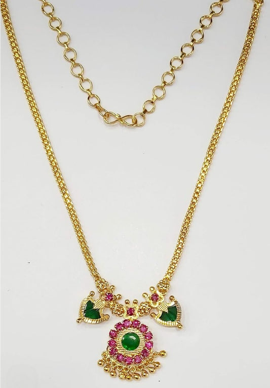 Premium one gram gold plated Palakka Mala product code N45