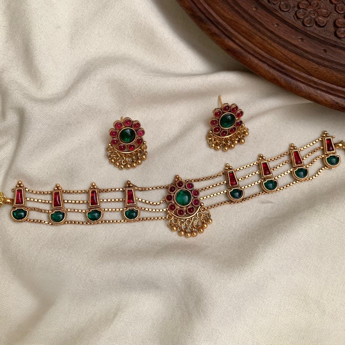 Premium Kemp Choker Necklace Set product code 1114