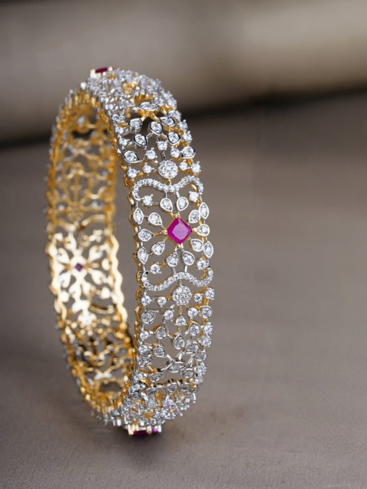 Premium diamond finish statement bangle product code B180