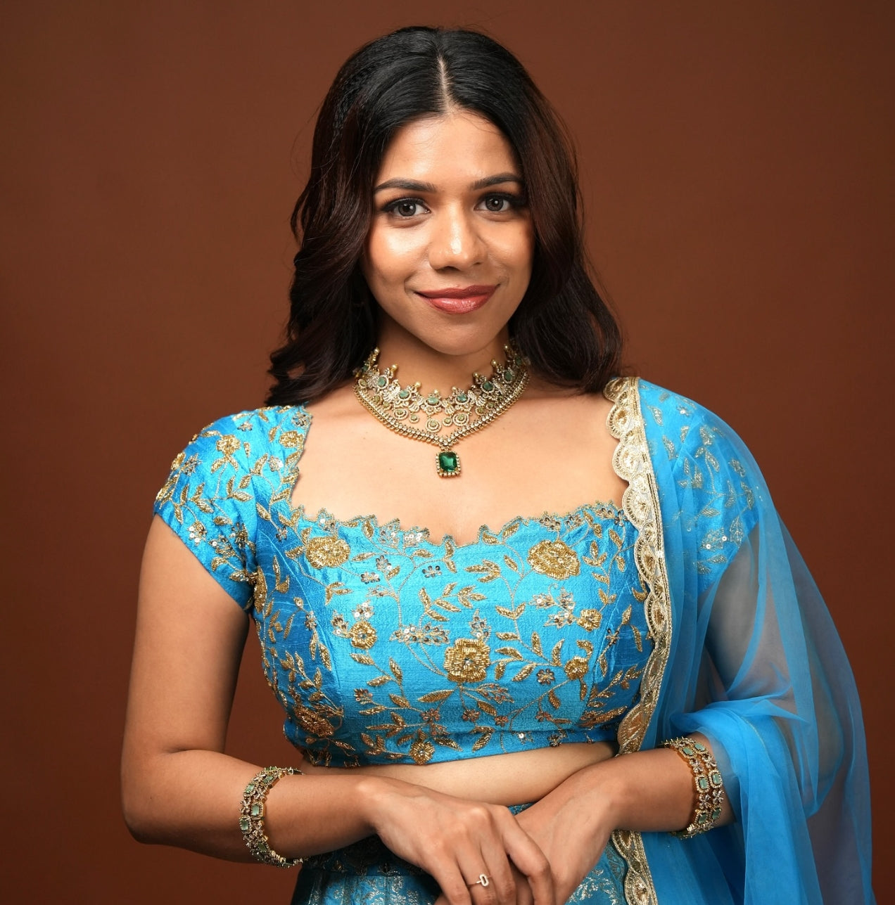 Premium quality ad gold polish bridal necklace product code N110