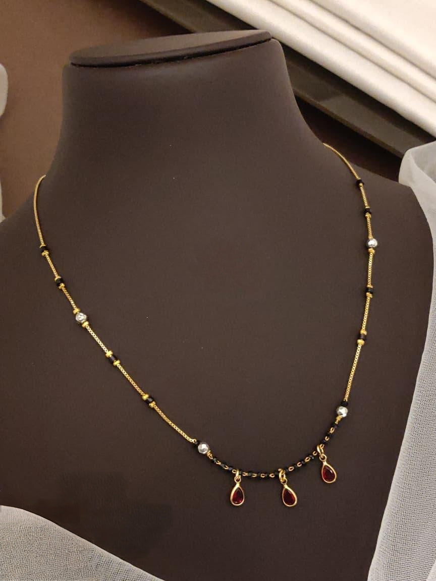 Budget friendly black beads charm hangings  mangalsutra product code G157