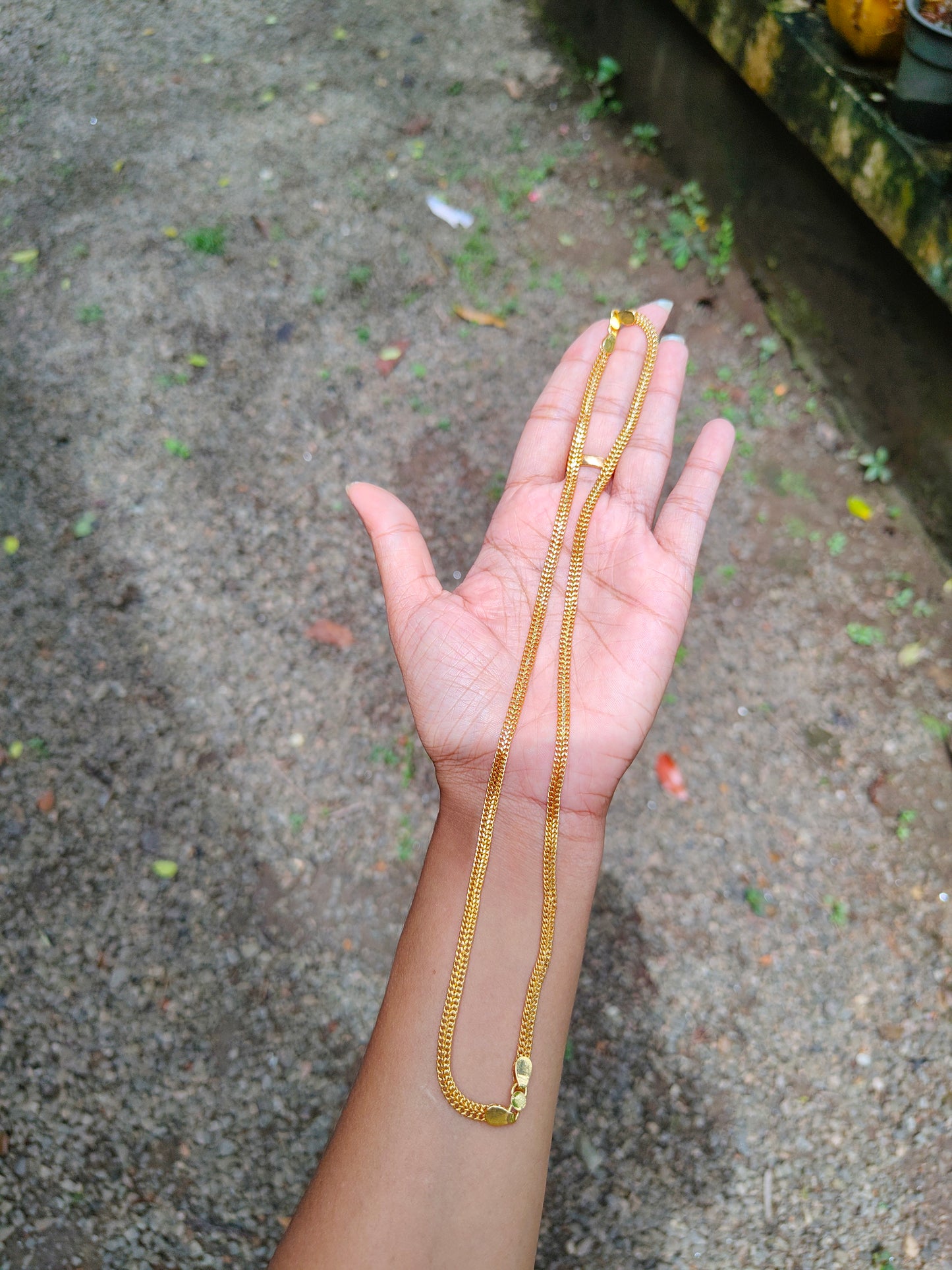 Daily wear gold plated anklets (10.5inch) product code A03