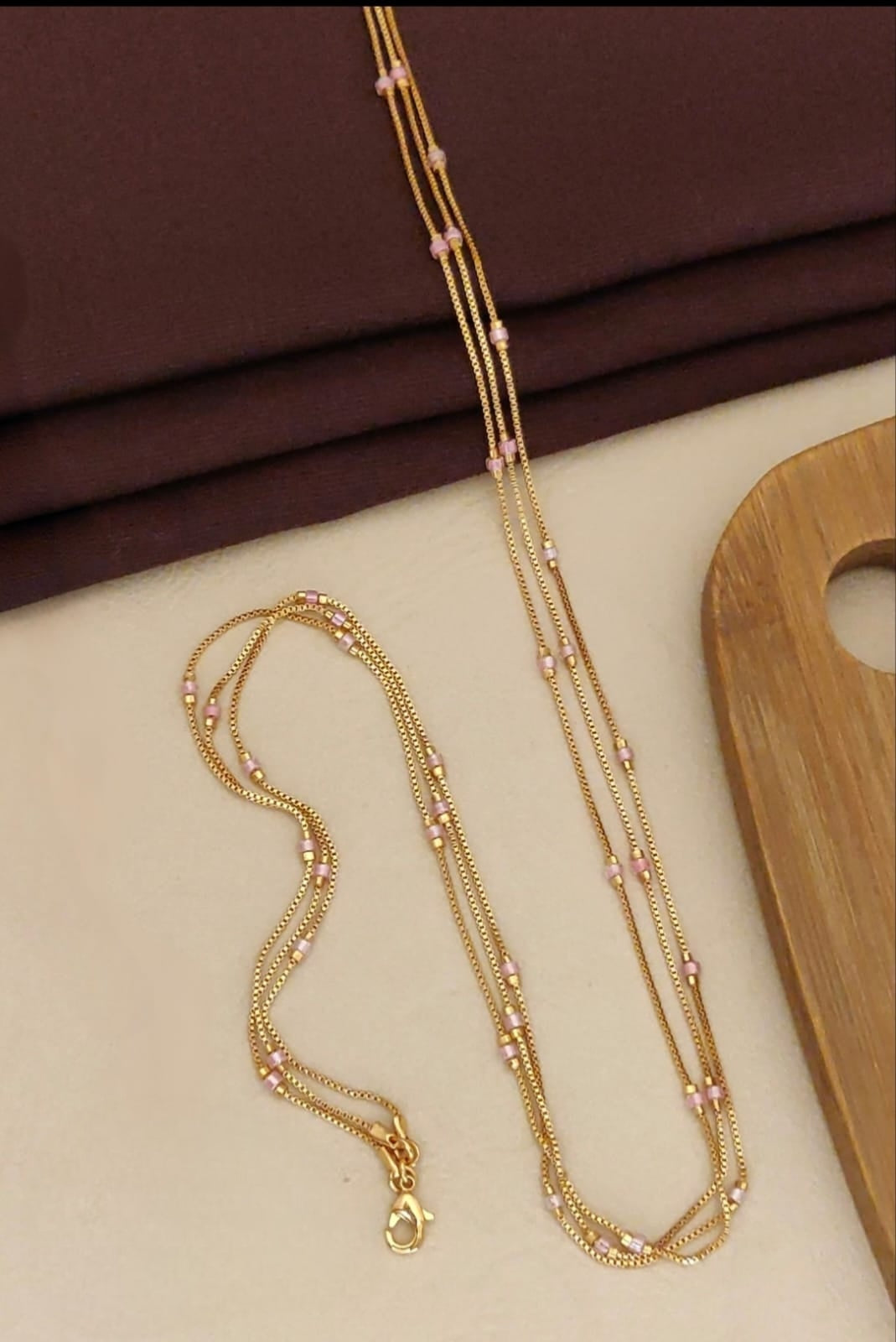 Premium 3layer beads designer chain product code p70