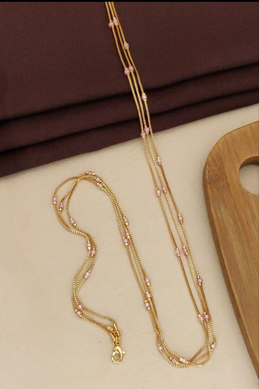 Premium 3layer beads designer chain product code p70