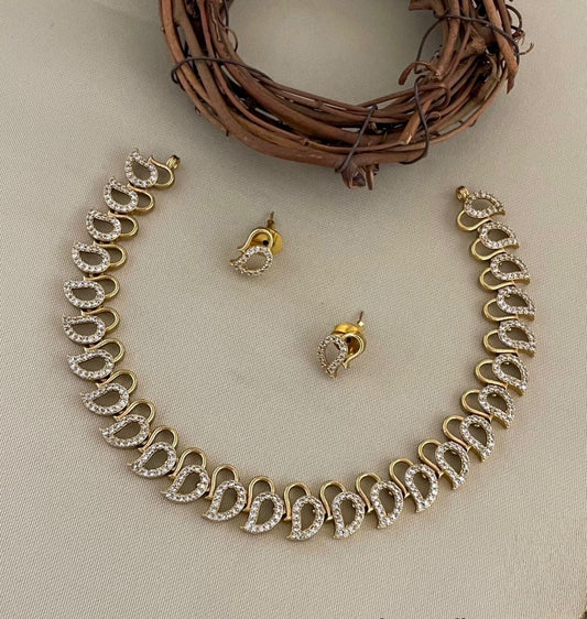 Premium antique gold ad mango necklace product code Ad20