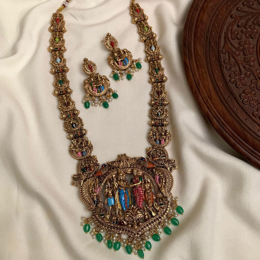 Premium trending srinivasa kalyana temple style haram product code H11