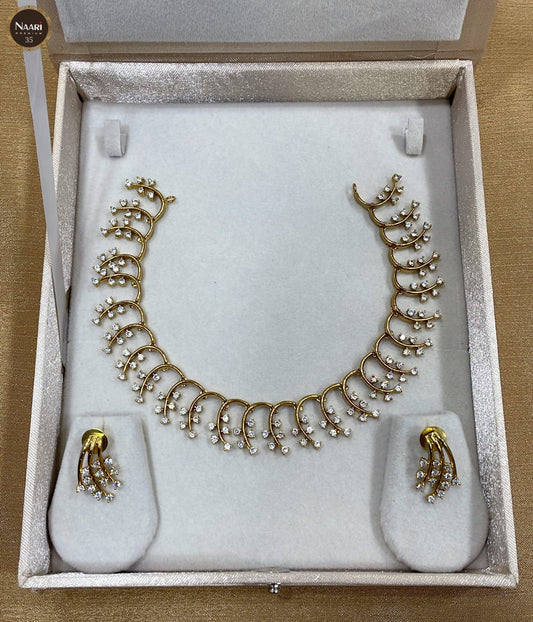 Premium diamond finish necklace product code N146