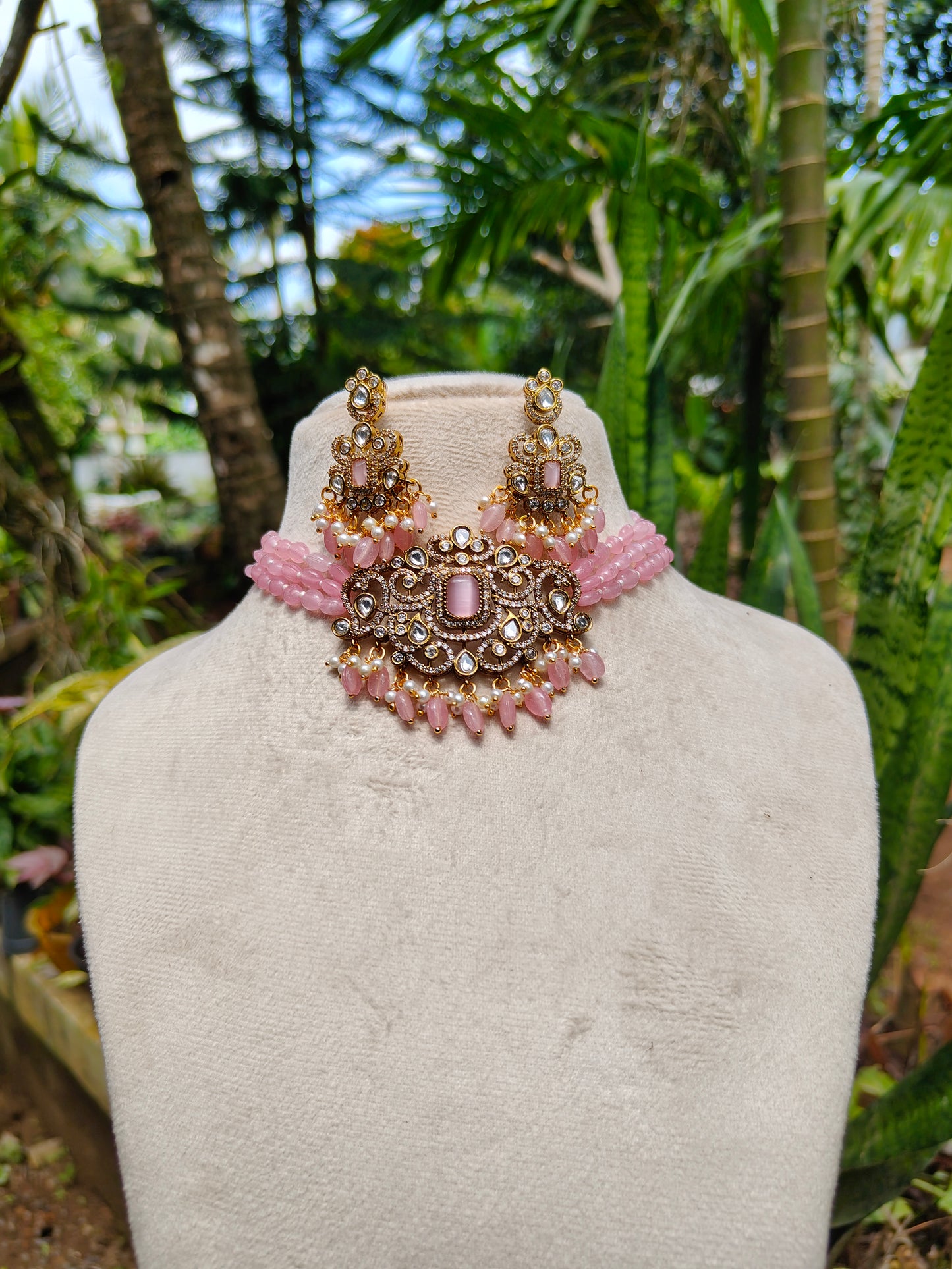 Premium quality 3 layer ad beads choker set product code N04
