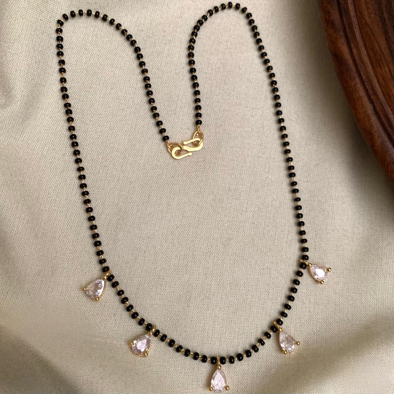 Premium handmade blackbeads simple mangalsutra product code N393