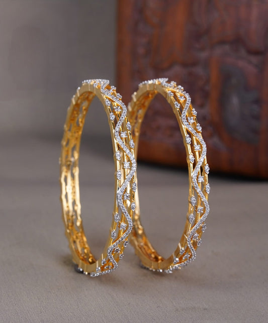 Premium diamond finish bangles set of 2 product code B182