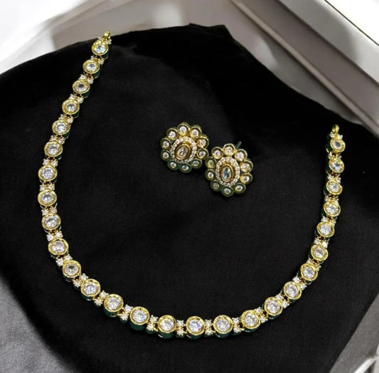 Premium simple cute jadau kundan choker/necklace product code N124