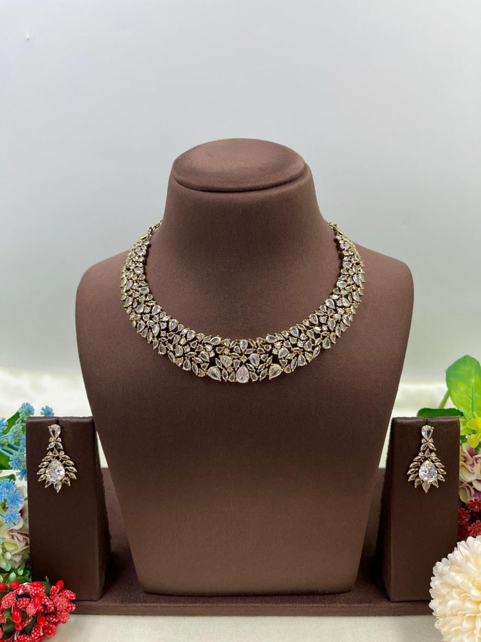 Premium quality ad Victorian polish bridal necklace set code d270