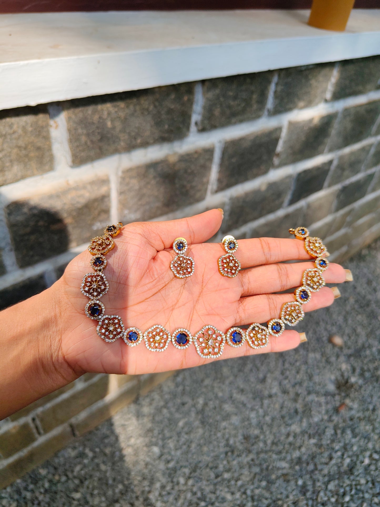 Premium stunning ad daimond cut necklace product code 799
