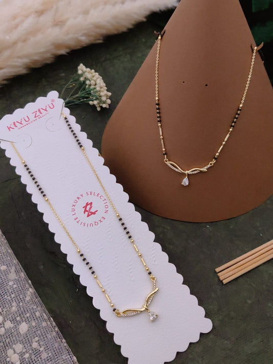 Premium gold plated ad pendant mangalsutra chain