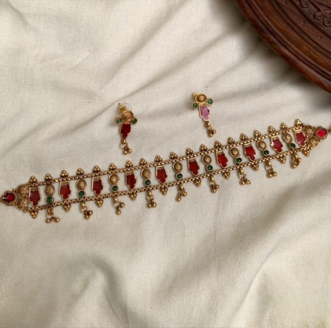 Premium budget friendly palakka choker set product code T61