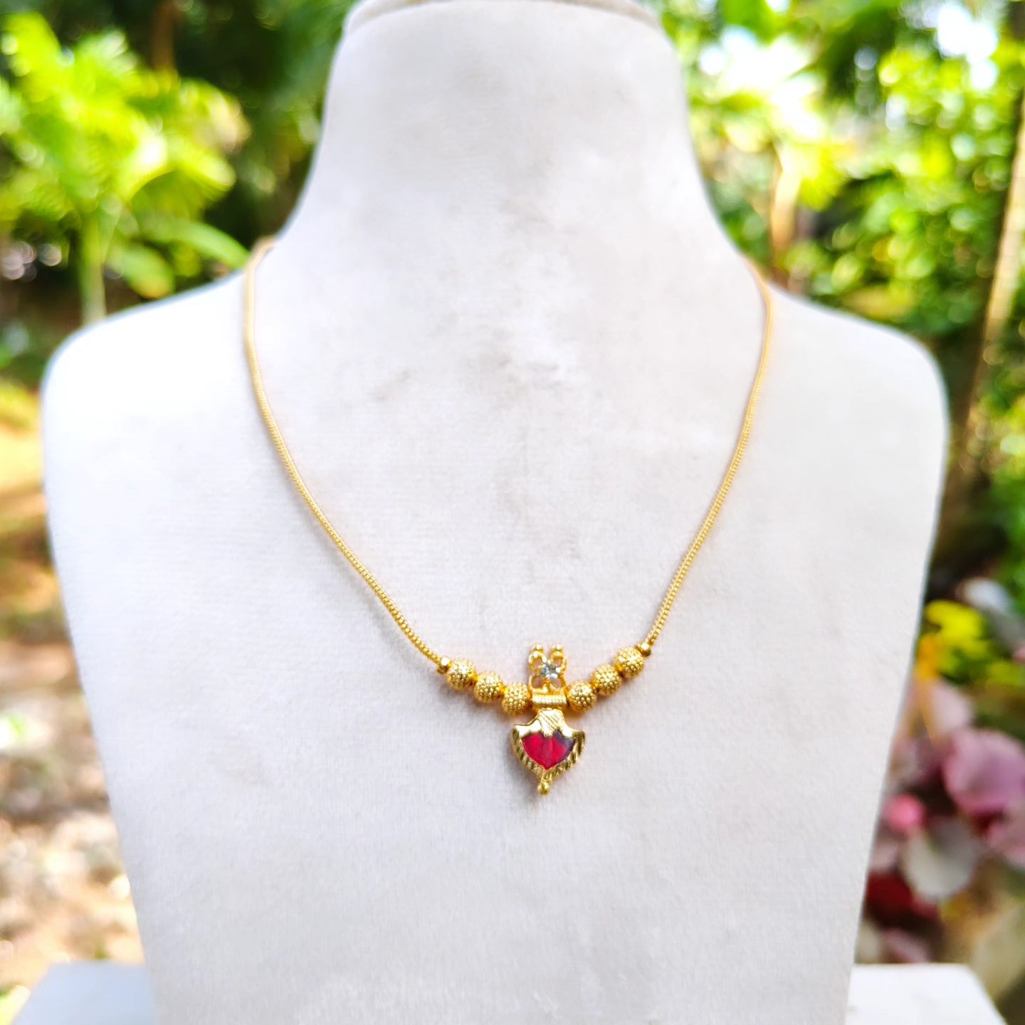 Gold plated simple palakka mala product code N35