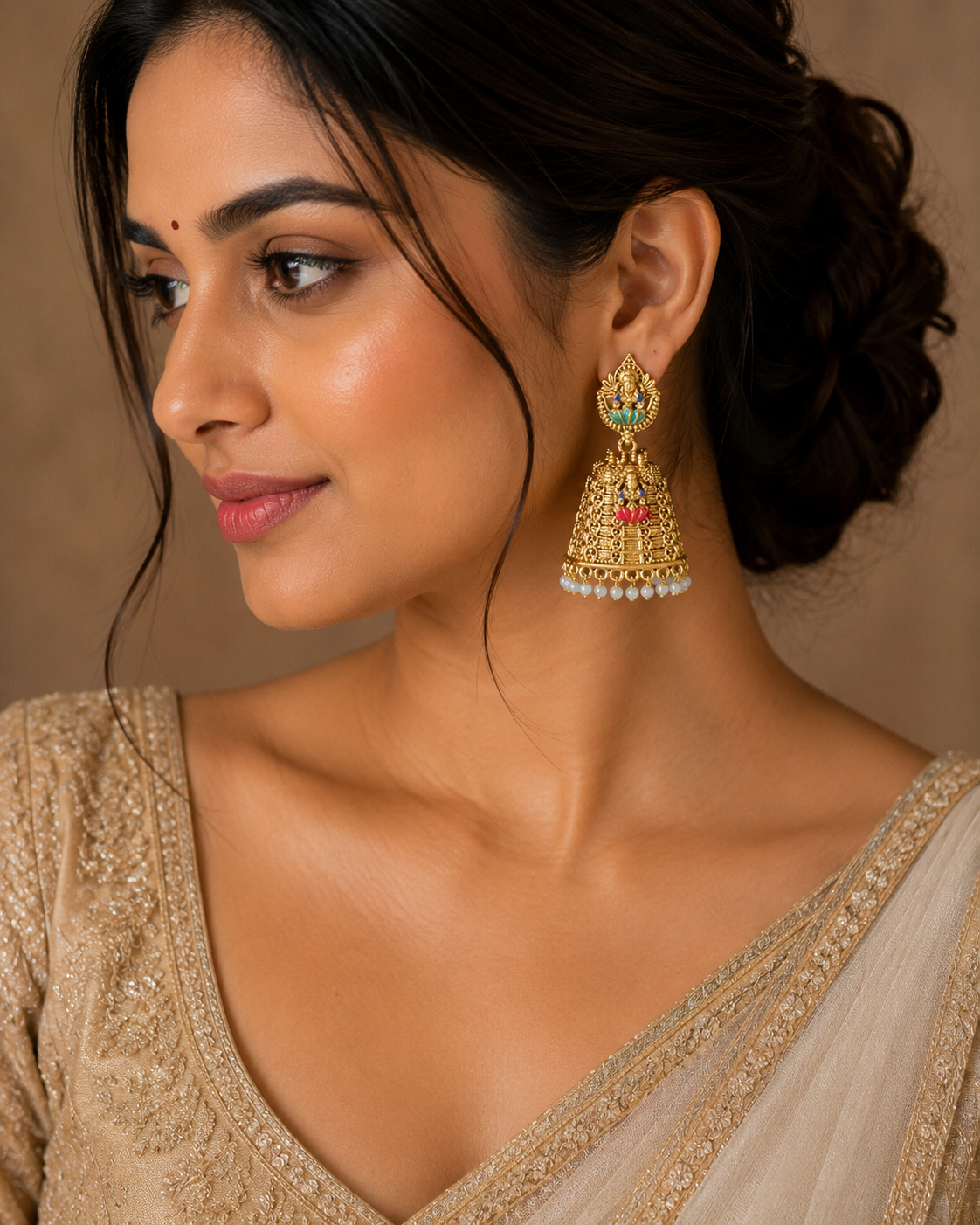 Premium trending temple jhumka