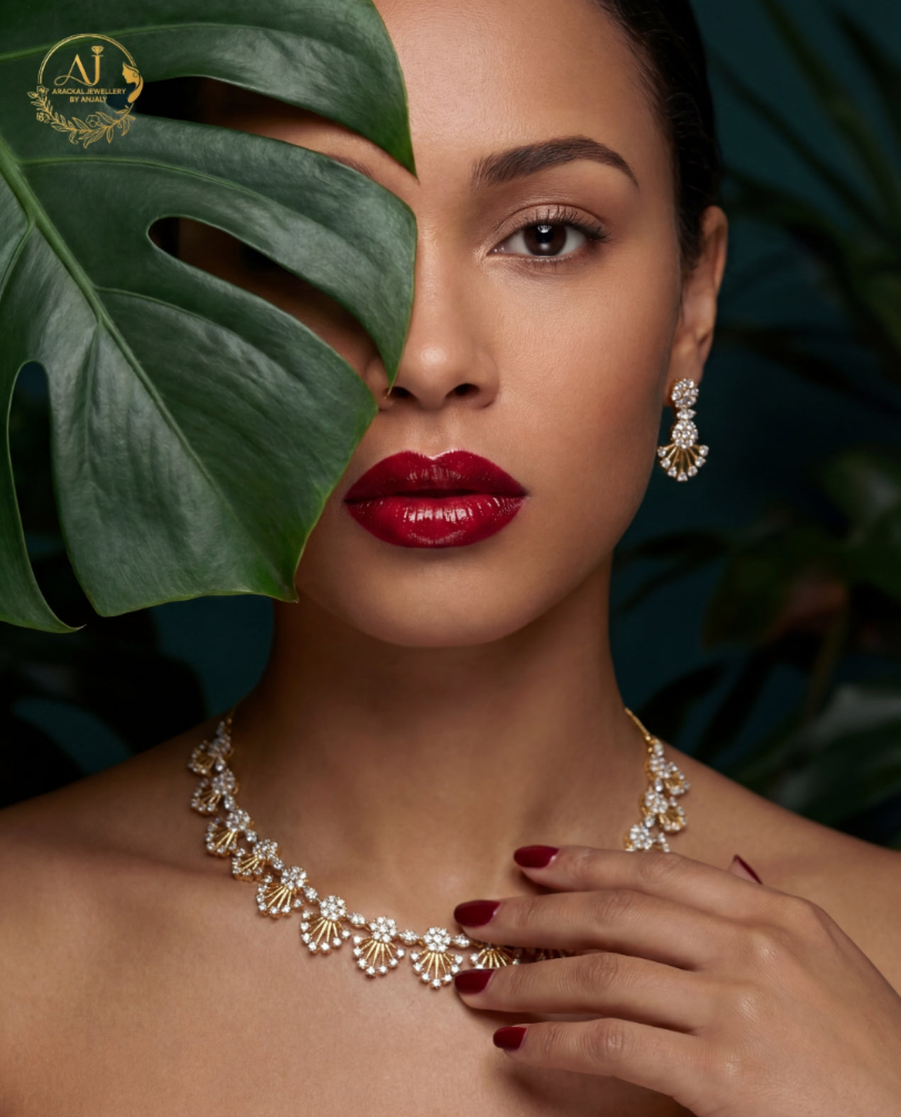 Premium daimond finish bridal necklace product code D86