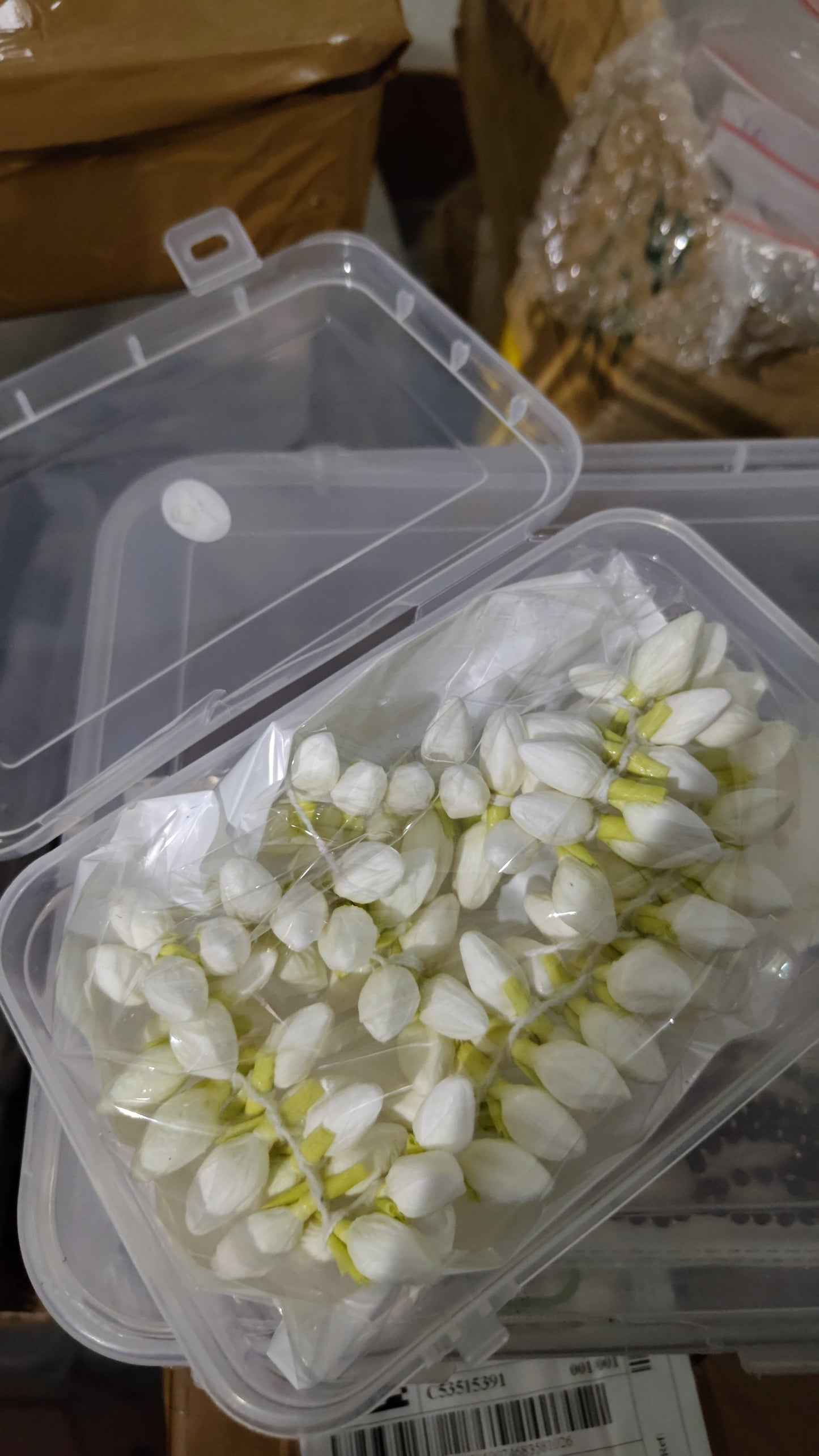 Premium scented mullapoo mala /jasmine flowers 20cm,40cm,60cm with box  product code M1