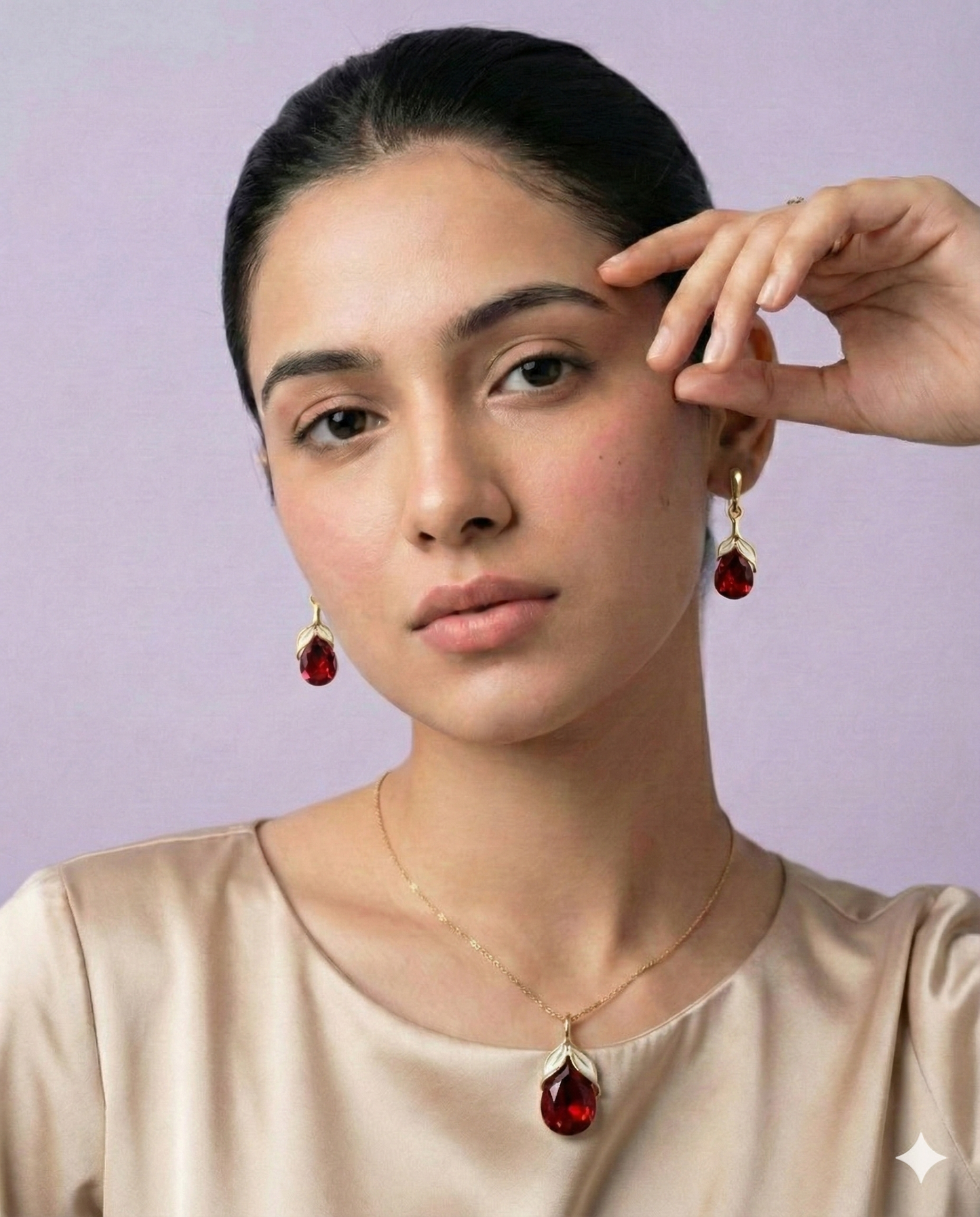 Premium quality anti tarnish pendant chain set product code C10