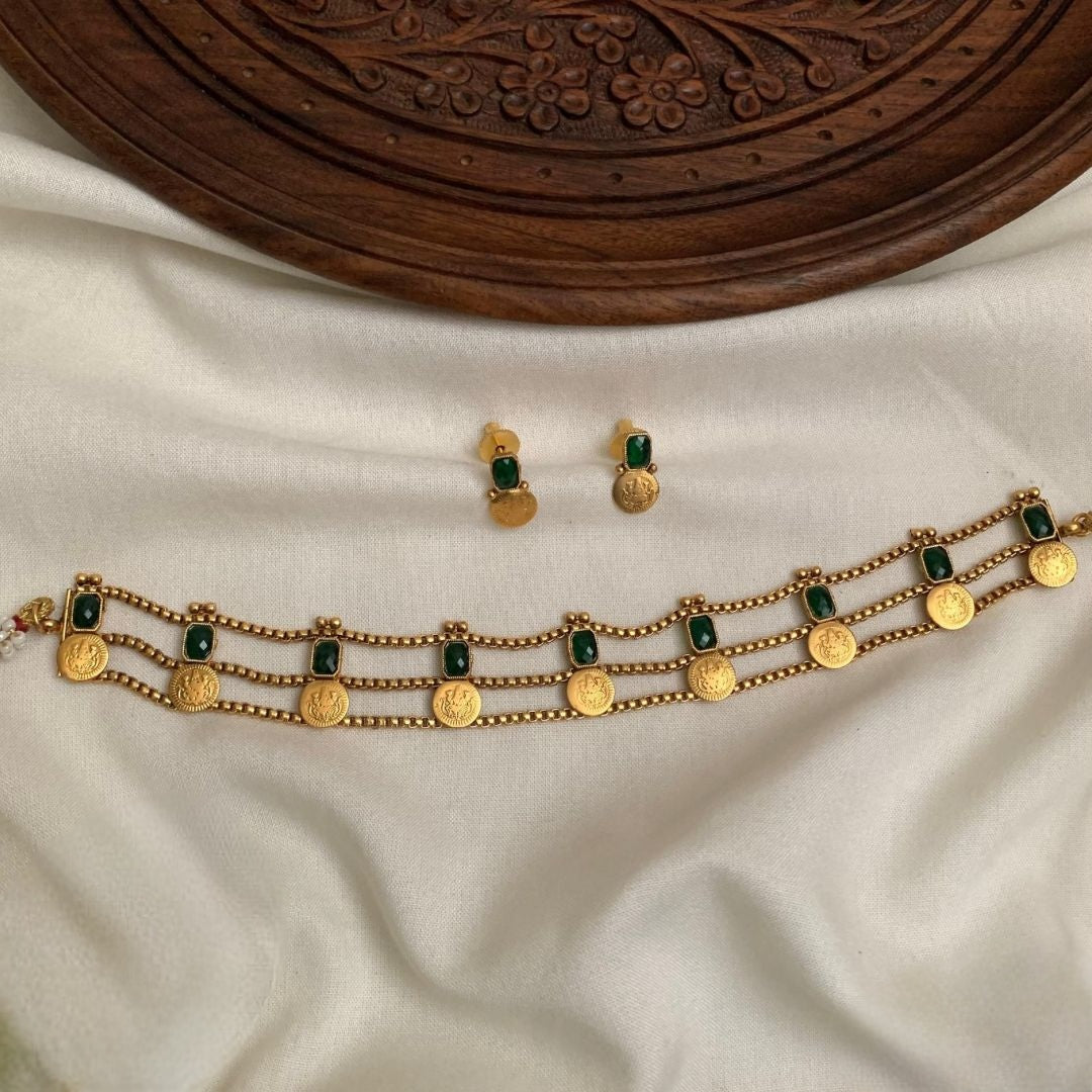 Premium quality fusion coin choker set product code T84