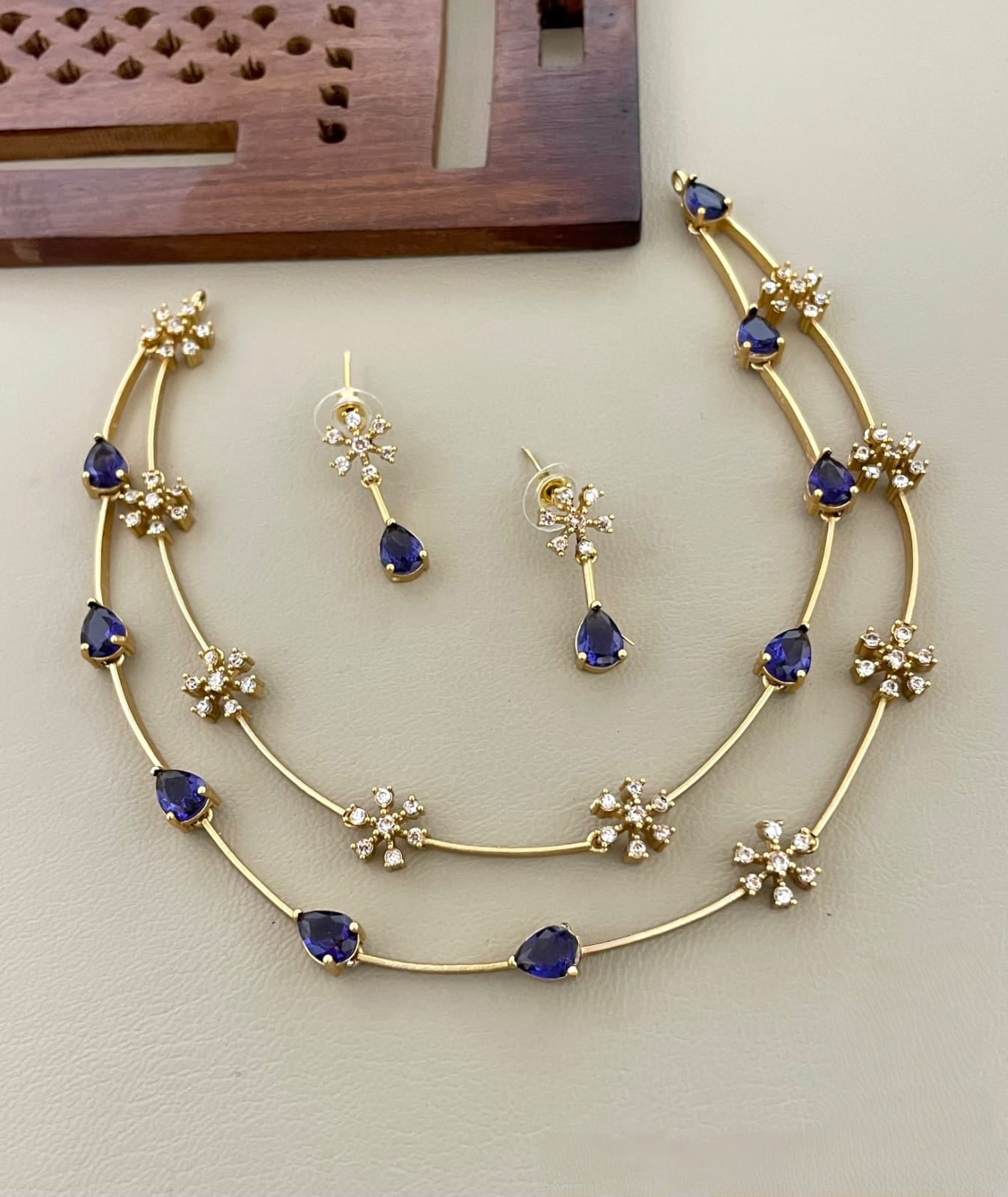 Premium quality 2layer designer necklace set code D269