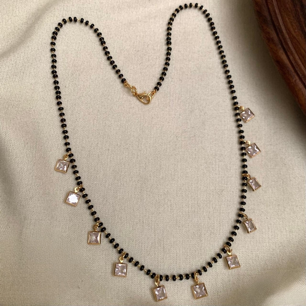 Premium handmade blackbeads simple mangalsutra product code N393