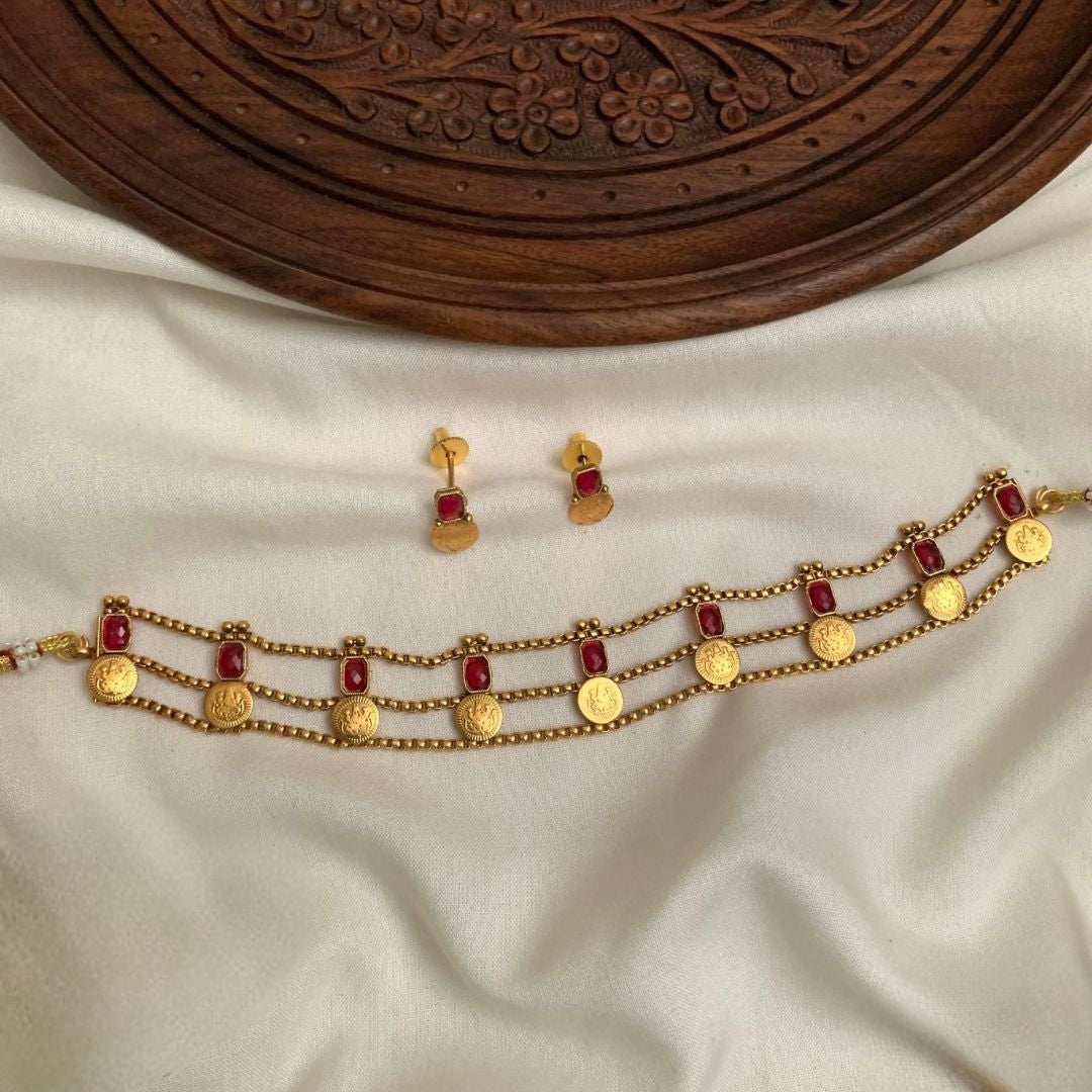 Premium quality fusion coin choker set product code T84