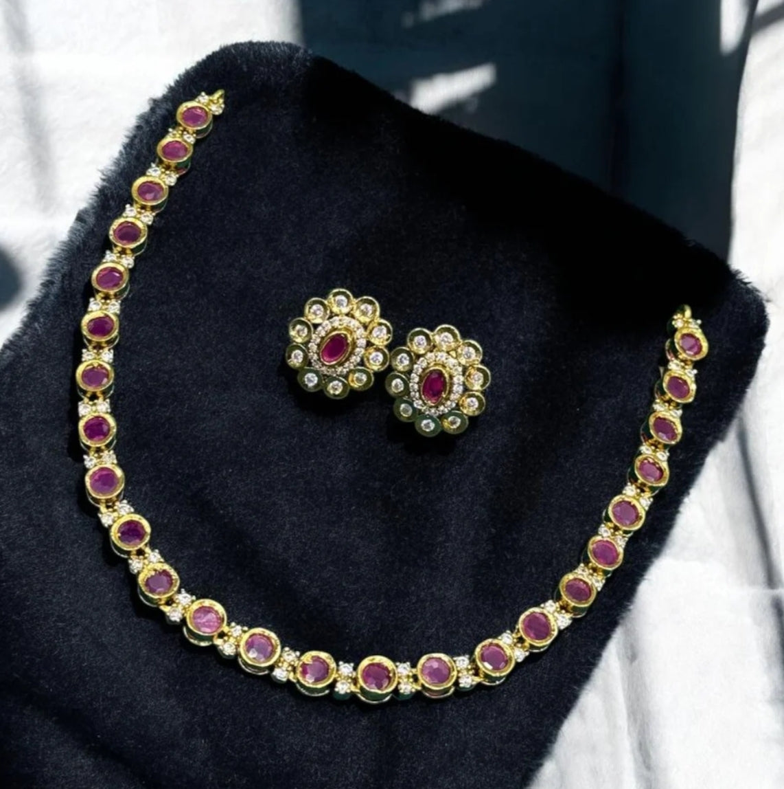 Premium simple cute jadau kundan choker/necklace product code N124