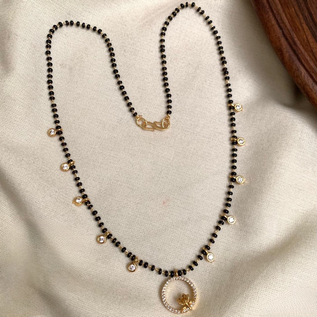 Premium handmade blackbeads simple mangalsutra product code N393