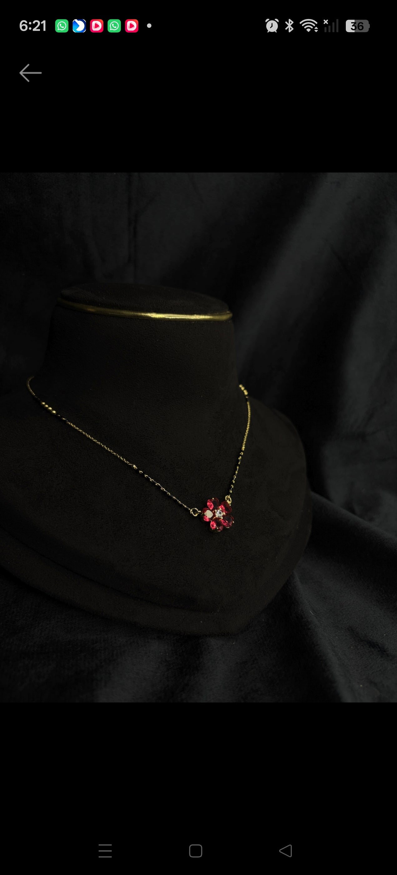 Premium gold plated simple flower mangalsutra