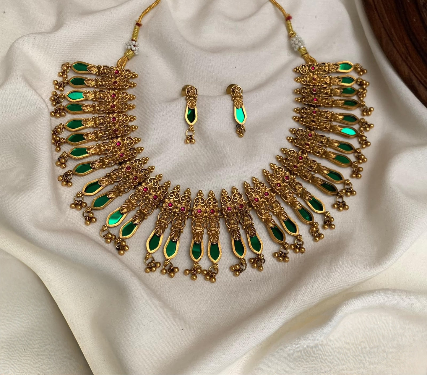 Premium traditional palakka nagapadam necklace set product code T119