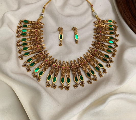 Premium traditional palakka nagapadam necklace set product code T119