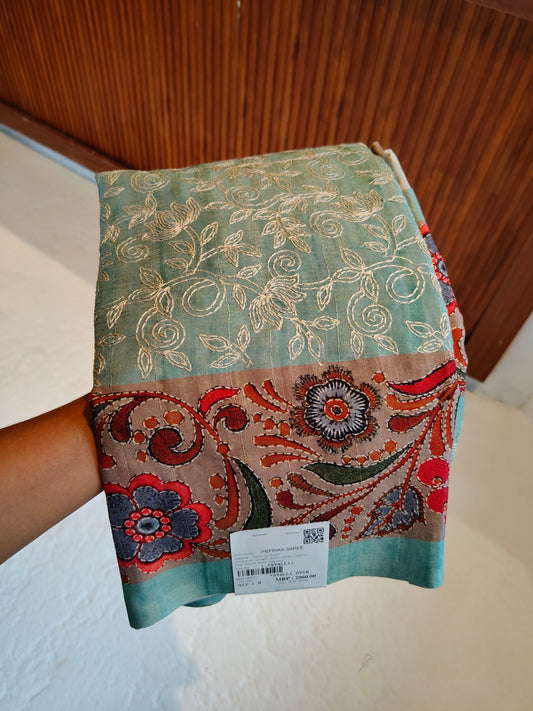 Premium quality full saree beautiful floral katha work