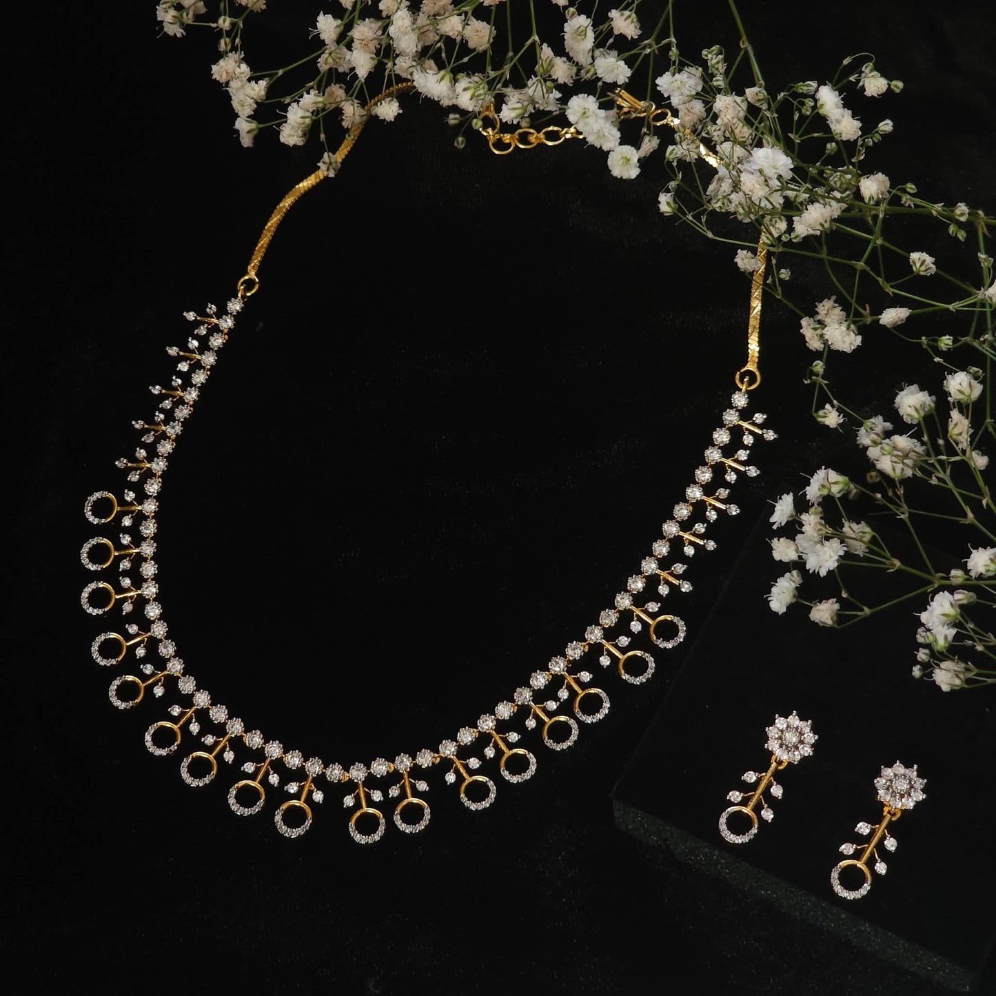 Premium daimond finish bridal necklace product code N208