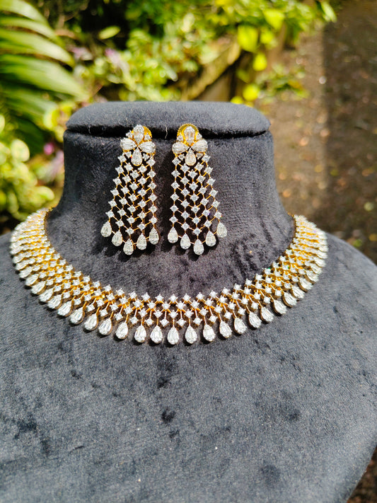 Premium daimond finish bridal necklace product code 78