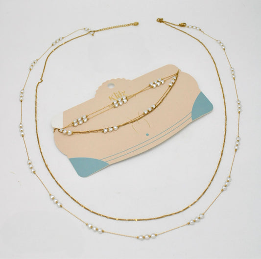 Premium anti tarnish 2layer hip chain