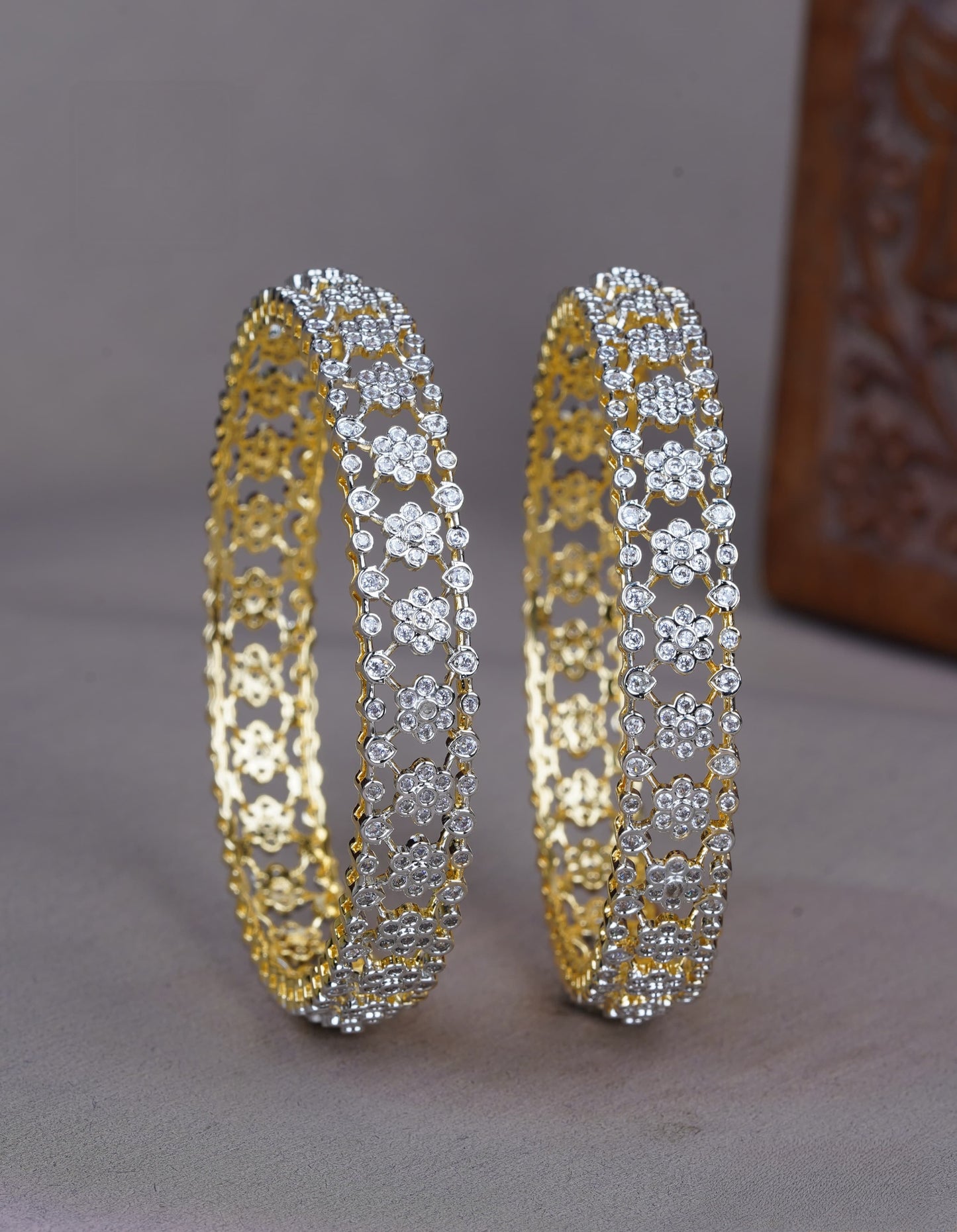 Premium diamond finish statement bridal bangle product code B191
