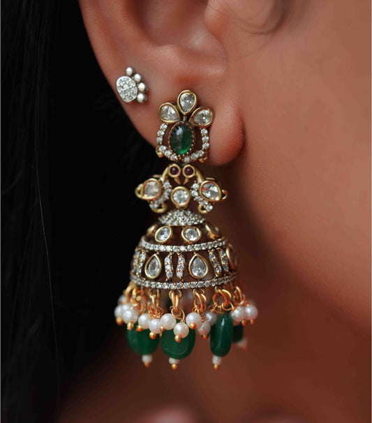 Premium gorgeous Victorian polish ad jhumka product code E31