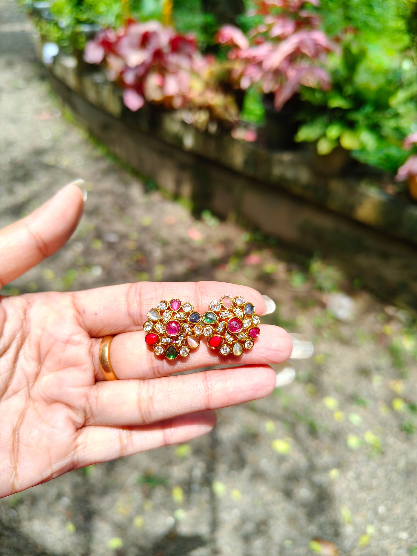 Premium trending navaratna studs product code E29