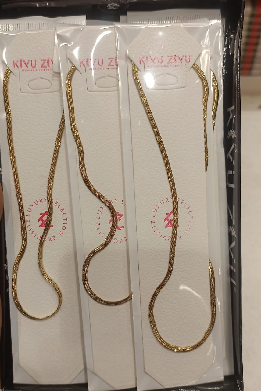 Premium anti tarnish stainless steel daily wear chains product code N402