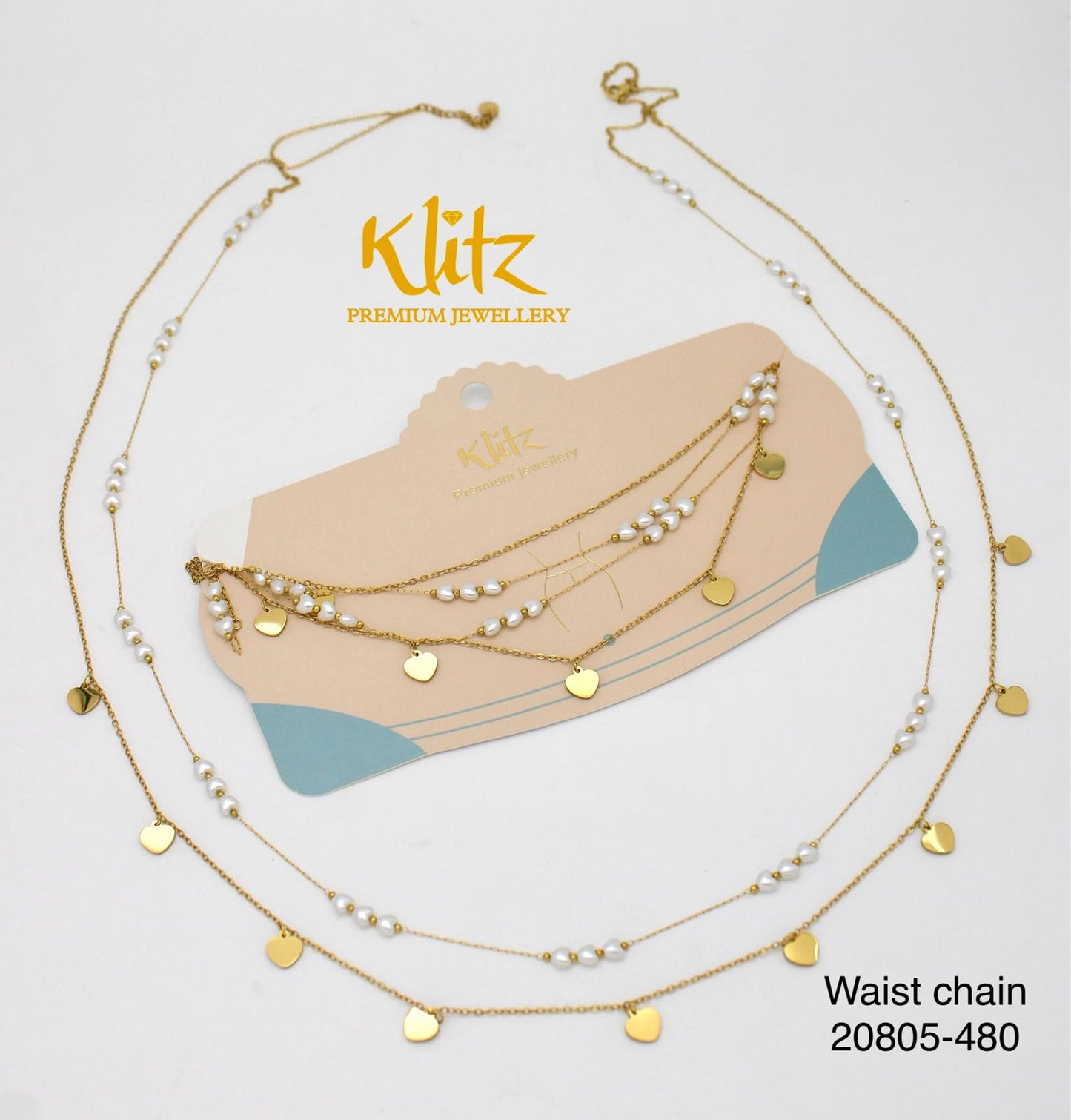 Premium anti tarnish 2layer hip chain