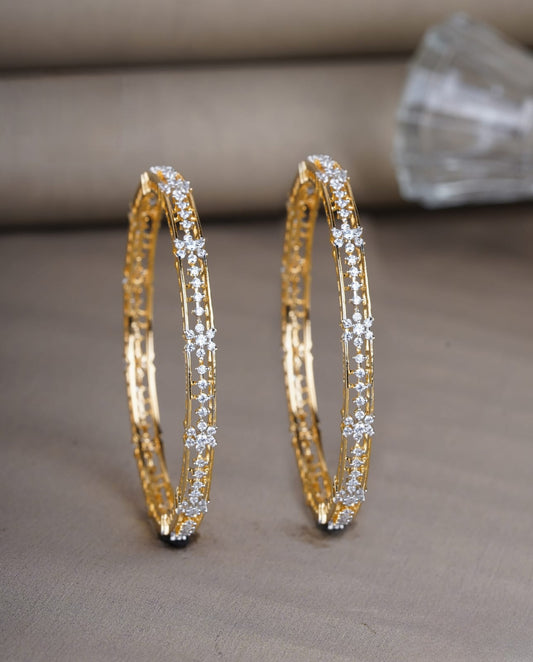 Premium diamond finish bridal bangles set of 2 product code B7
