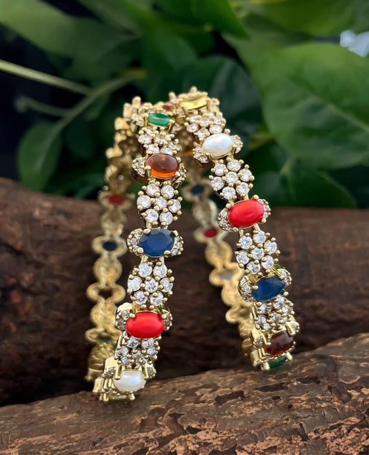 Premium ad navaratna bangles product code B98
