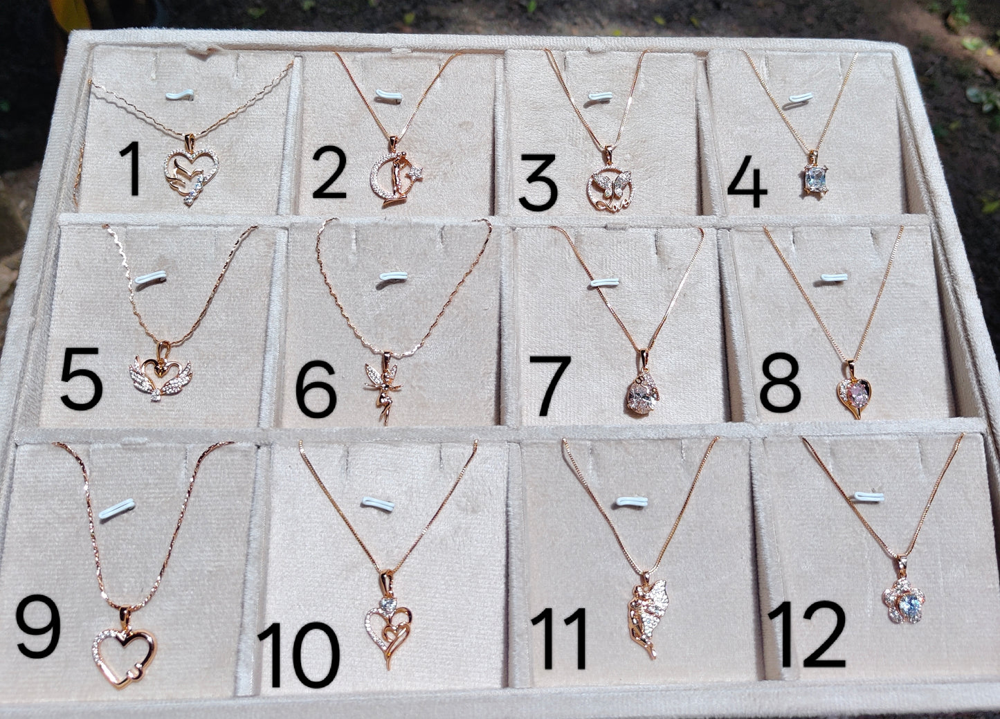 Premium 18k gold plated cz pendant chain product code N20