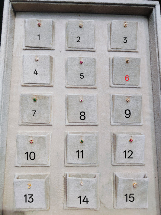 Gold plated stone nosepin product code NP3