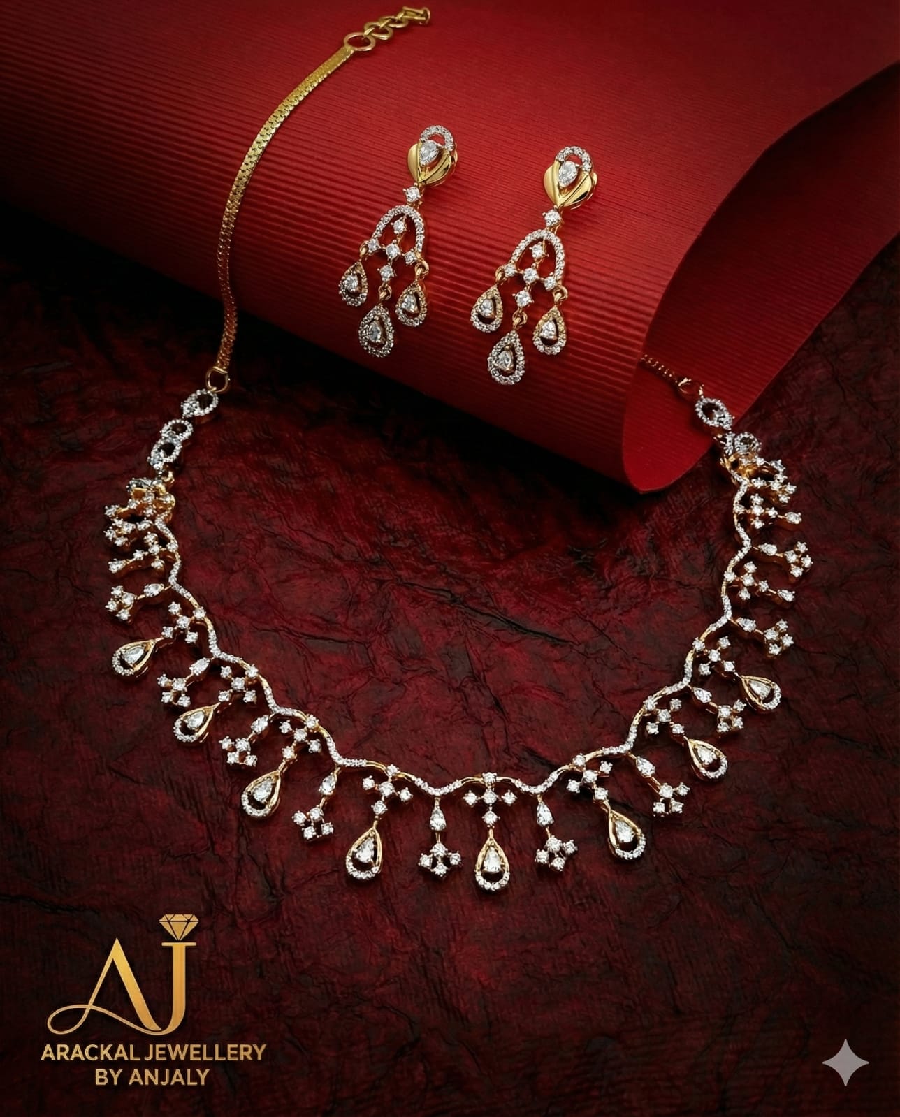 Premium quality diamond bridal necklace product code D26