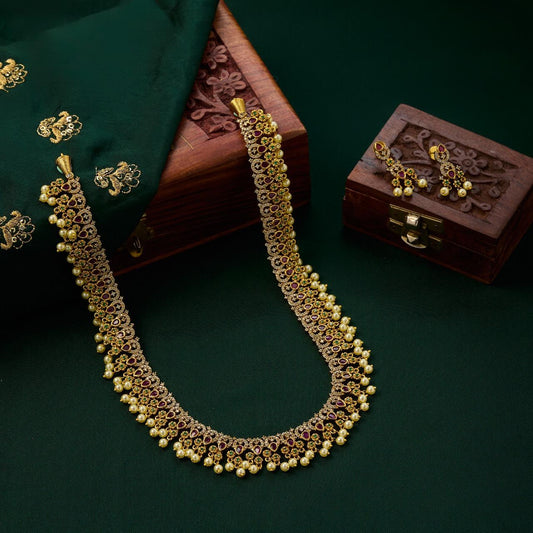 Premium long ad kemp pearl hanging haram product code N114