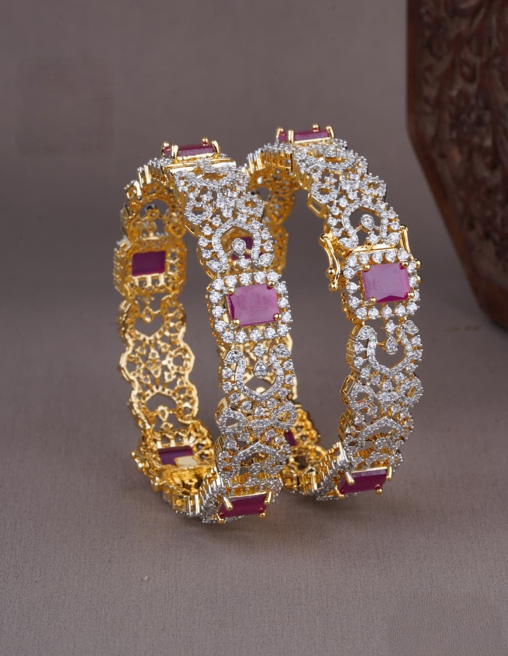 Premium diamond finish statement openable bangle single product code B194