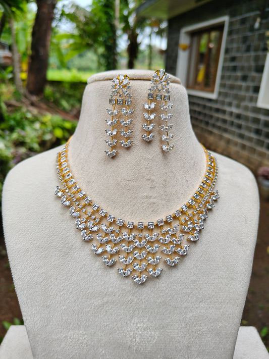Premium daimond finish bridal necklace product code 61